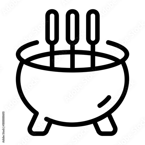 incense burner line icon