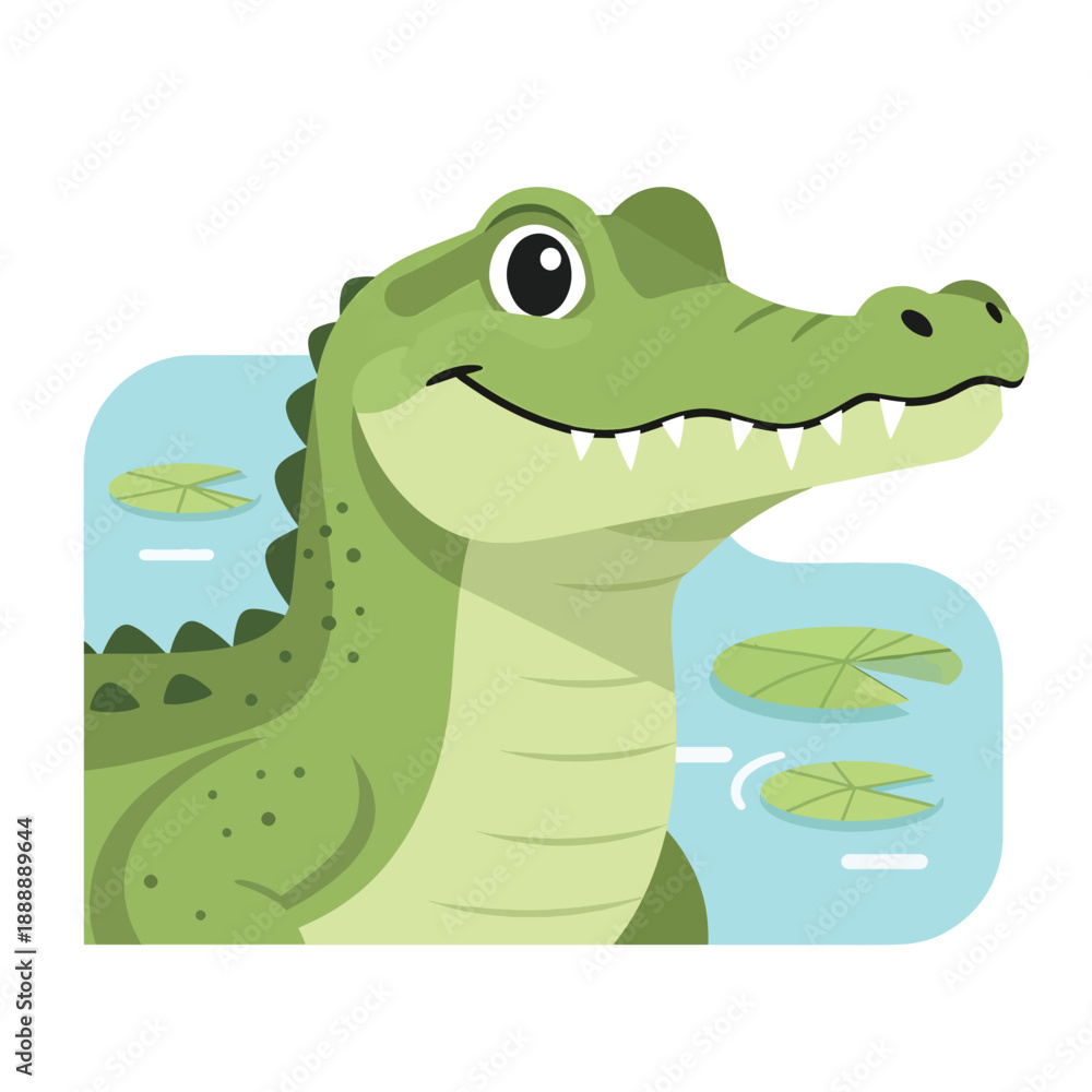 Fototapeta premium Smiling Crocodile in the Water