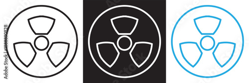 Ecology energy icons set vector symbols .Collection of clean energy and ecology icons showing radiation, electricity and power symbols in modern flat vector style.EPS10/AI.