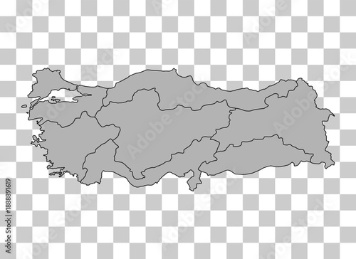 Turkey map symbol shape, travel web flat concept icon symbol vector illustration .