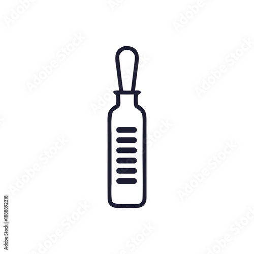 Medical Ampoule and Pharmaceutical Vial Line Art Icon