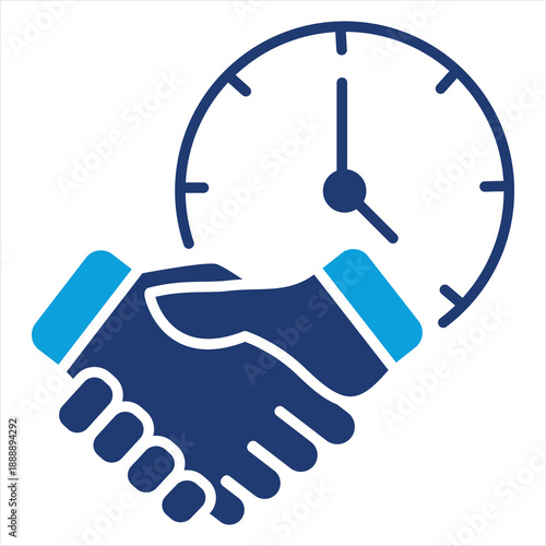 Commitment Flat Blue Icon Style