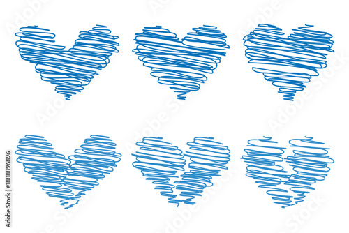 Calligraphic Love Heart Symbol – Romantic Valentine Wedding Design Vector