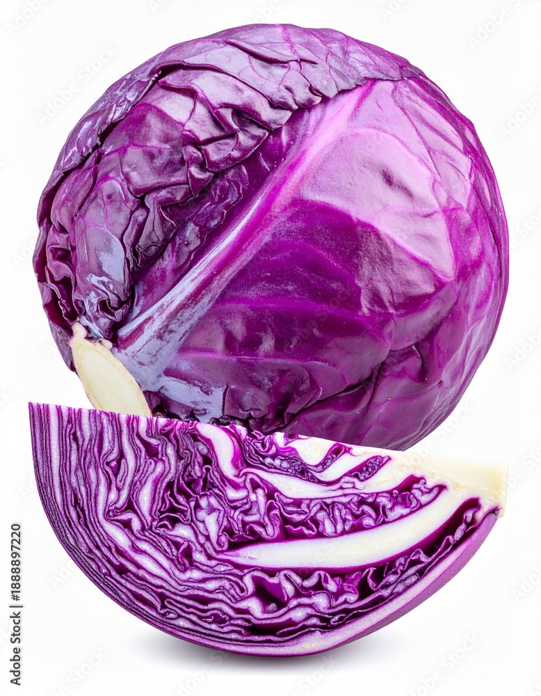 Fototapeta premium Rotkohl freigestellt