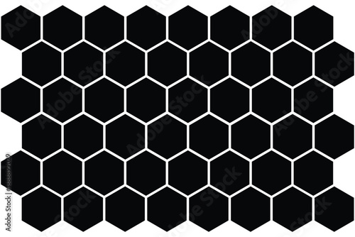 simple hexagon pattern honeycomb vector background. Geometric grid with honey comb cells. Hexagon grid pattern .