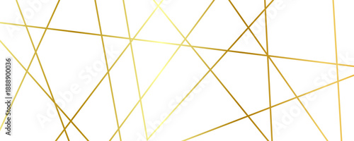 Random gold lines create chaotic geometric patterns on white background. Abstract linear texture with irregular golden stripes and dynamic urban artwork style.