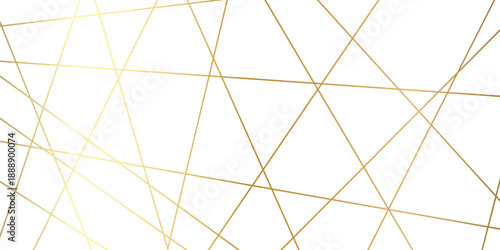 Abstract white backdrop with chaotic golden stripes. Irregular diagonal mesh creates dynamic urban texture. Asymmetrical linear design with tangled minimal elements.