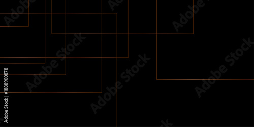 Abstract futuristic tech black background with geometric squares and rectangles pattern. 