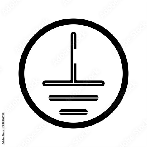 grounding icon simple illustration design