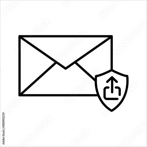 Email delivery icons. Sent and received mail symbols. Inbox message indication. Vector illustration. EPS 10.