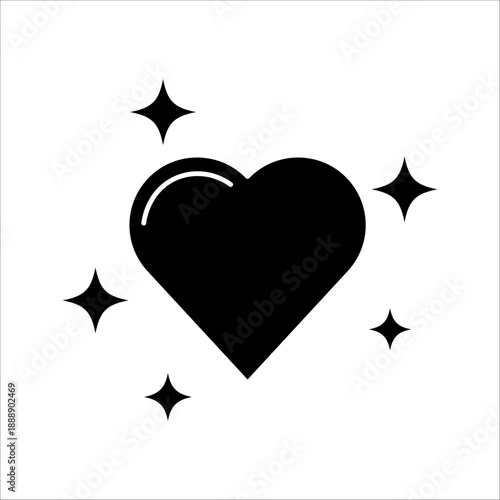 Glowing hearts with light effects and bright sparkles on a transparent background. Romantic for Valentine's Day, wedding cards, and love-themed images.