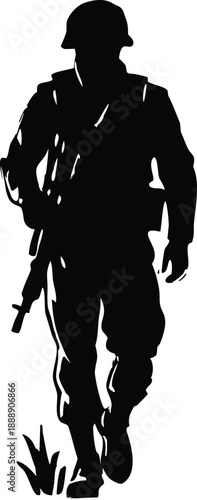 Soldier Silhouette, Military Warrior