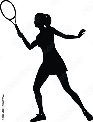 Tennis Player, Female Athlete in Action