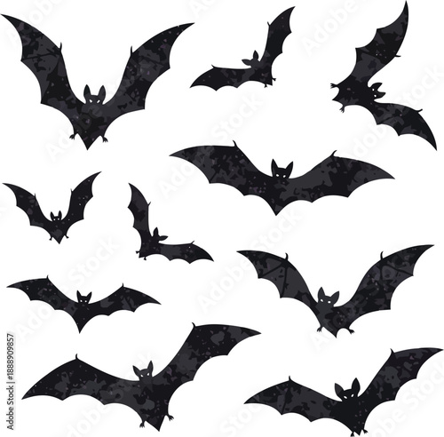 Creepy Black Bats for Halloween Decorations and Designs