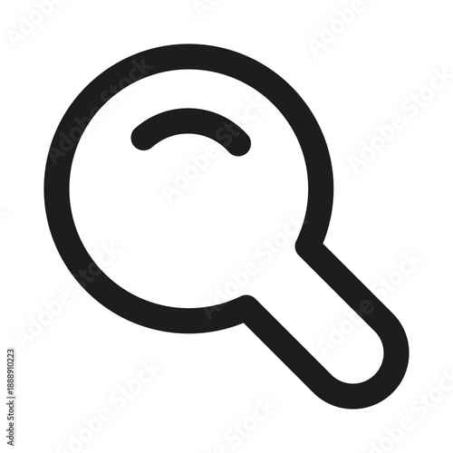 Simple search professional line icon. Professional Line Vector Icon with modern lookup concept, minimal clean outline design and scalable discovery symbol
