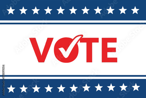 Vote Graphic Design for Elections and Political Campaigns with Red and Blue Color Scheme