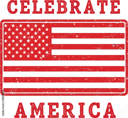 Celebrate America: Vintage Style USA Flag Artwork