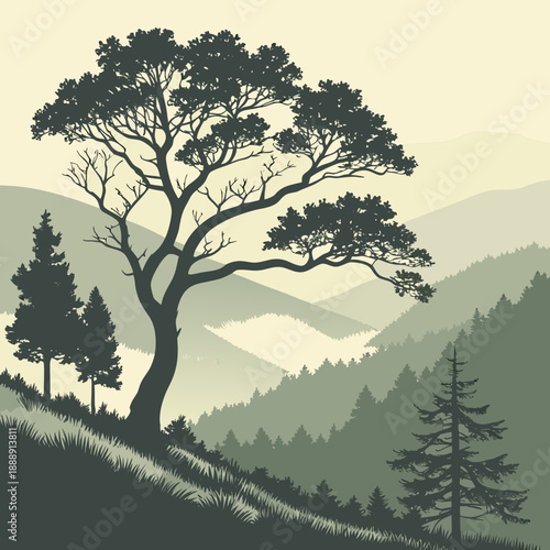 Premium abstract vector illustration showcasing layered terrain with contour lines, offering a sophisticated and artistic interpretation of landscape.