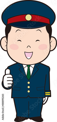 いいねする車掌くん