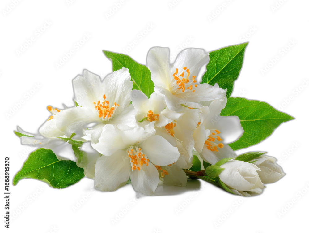 Obraz premium jasminreis isolated on a white background ar 43