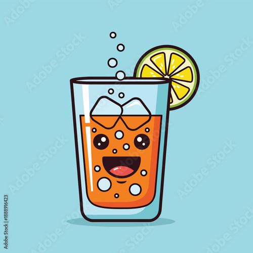 Smiling Glass Of Lemonade