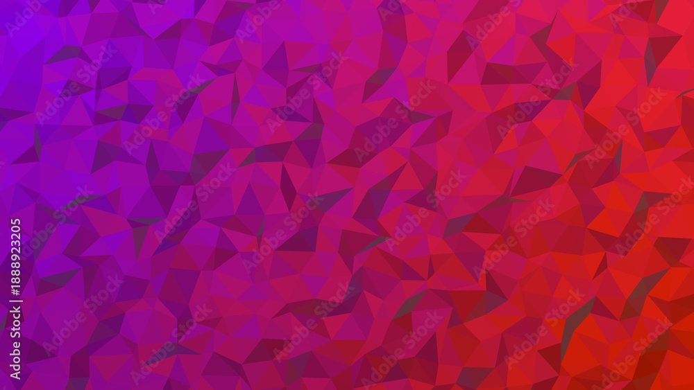 Fototapeta premium Geometric purple red pattern, triangle texture, colorful gradient wallpaper, modern mosaic design, digital faceted surface, vibrant crystal art, 3d style backdrop