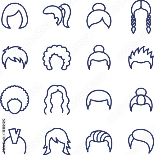 Hair Style Outlines