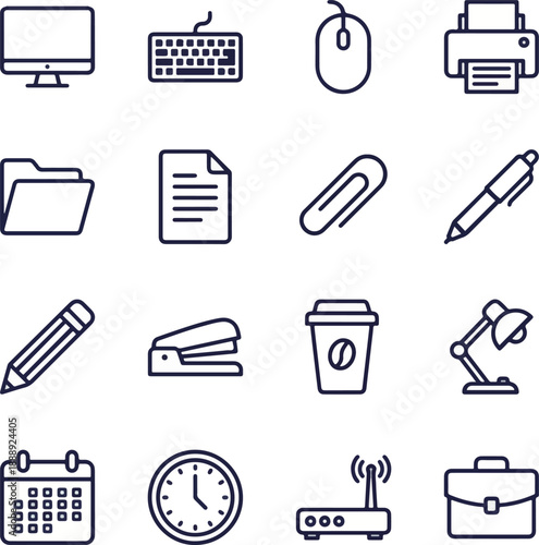 Office and Business Icon Set