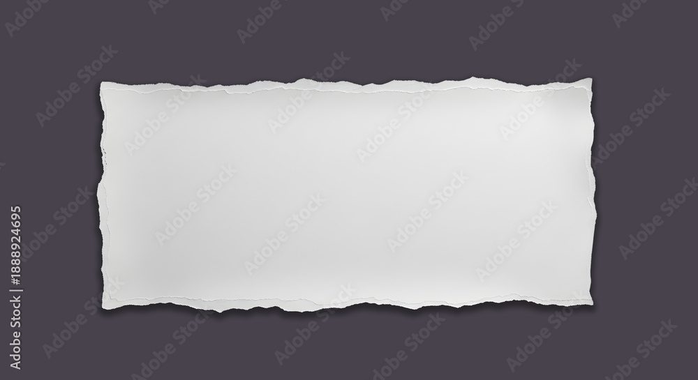 Obraz premium Paper Tear Frame for Text or Message, Dark Grey Torn Paper Texture Isolated, 
