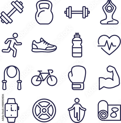 Fitness and Exercise Icons