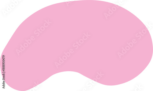 Organic blob shape. Fluid banner. Aesthetic pink blob shape.