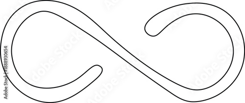 Infinity symbol continous line illustration. Forever sign. Minimalist infinity symbol design.