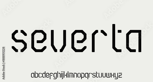 futuristic modern geometric font	
