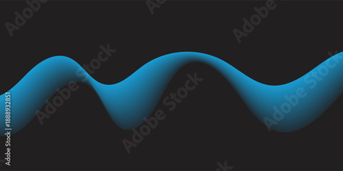 Blue wave background. Abstract wave element for design. Digital frequency track equalizer. Line art background.