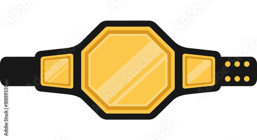 Illustrative graphic of a prestigious championship award belt, symbolizing ultimate success and achievement in competition, perfect for sports, gaming, and recognition designs