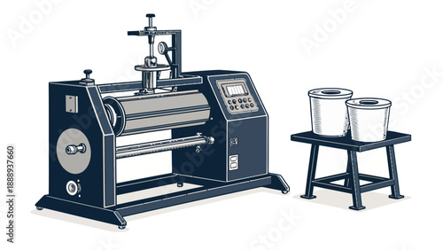 Sublimation tumbler press machine with two cups on stand for heat transfer printing