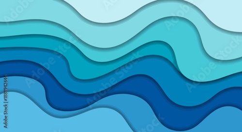 Wavy Blue Layers Background