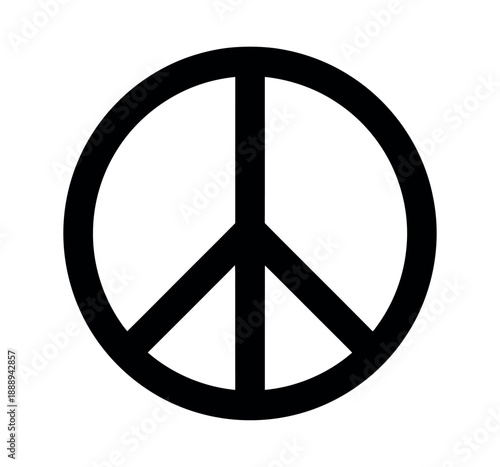 Peace sign symbol vector illustration isolated on white background