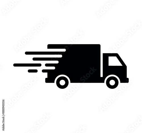 Fast delivery truck icon for express shipping and logistics services