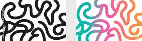 Abstract Lines Pattern: A stylish and vibrant array of abstract lines intertwine, creating a visually dynamic composition with a modern aesthetic appeal.