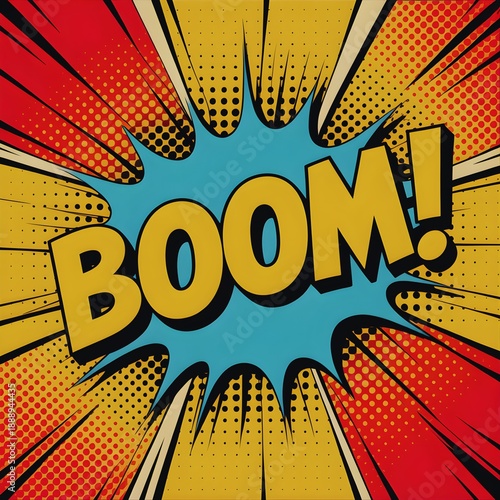 Pop art comic book explosion with 