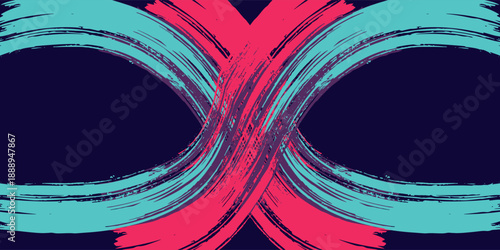 neon background brush game blue pink purple banner abstract paint stain vintage modern car wrap sticker, Modern.