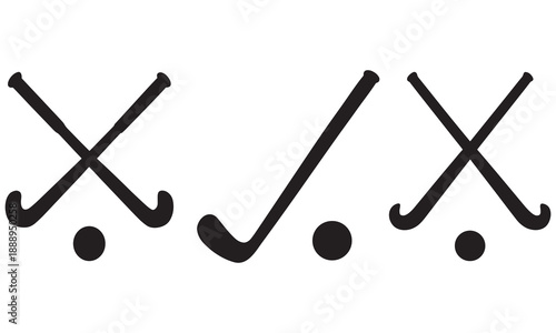 Hockey Sticks and Puck Illustration – Crossed Stick Icon, Sports Symbol & Team Graphic .