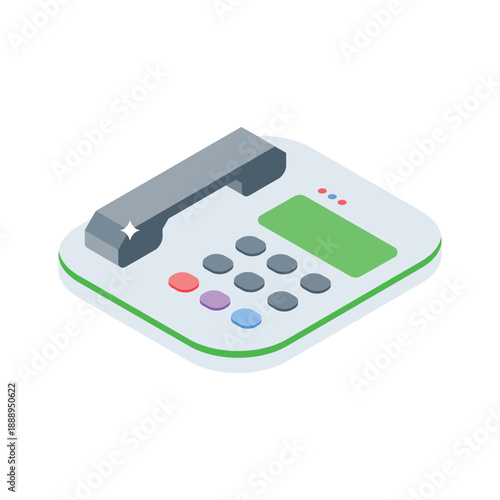 A well crafted isometric icon of ecommerce point of sale.