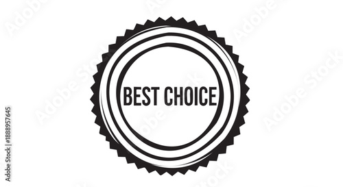 Gold seal badge with best choice award text isolated on transparent background