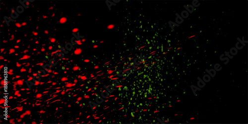 Abstract color shining bokeh isolated on transparent background. glowing red light particles scattered across a deep black space. Cascading pink particles, glowing dots, and soft shimmering highlights