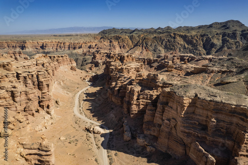 Wallpaper Mural Scenic aerial view of the Charyn Canyon located in a national park in Kazakhstan Torontodigital.ca