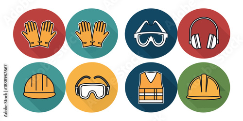 Safety Icons for Protection and Security Measures