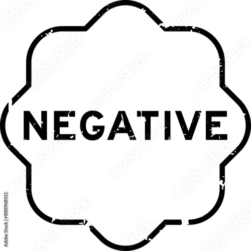 Grunge black negative word square rubber seal stamp on white background