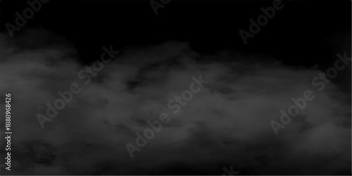 Abstract white and gray isolated cloud cumulus clouds. Black and white smoky abstract background reminiscent of smoke and fog. White smoke on black color abstract background, smoke overlay effect on.
